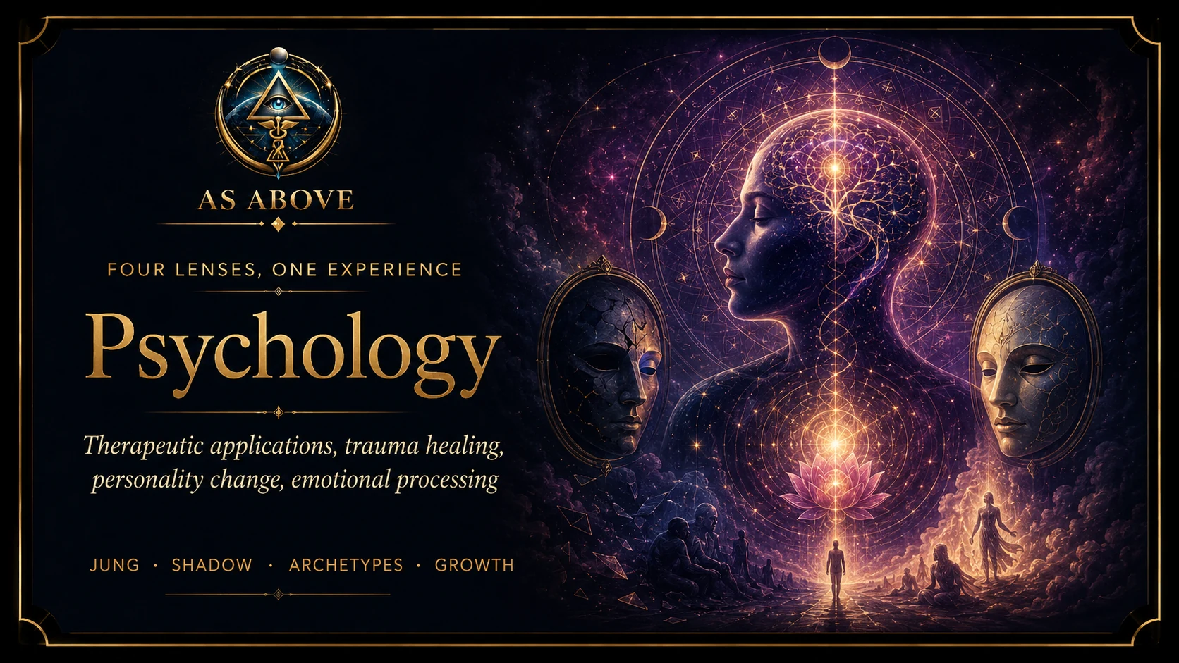 Psychology ... therapeutic applications, trauma healing, personality change, emotional processing