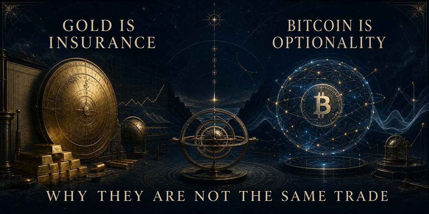 Gold Is Insurance. Bitcoin Is Optionality. Why they are not the same trade.